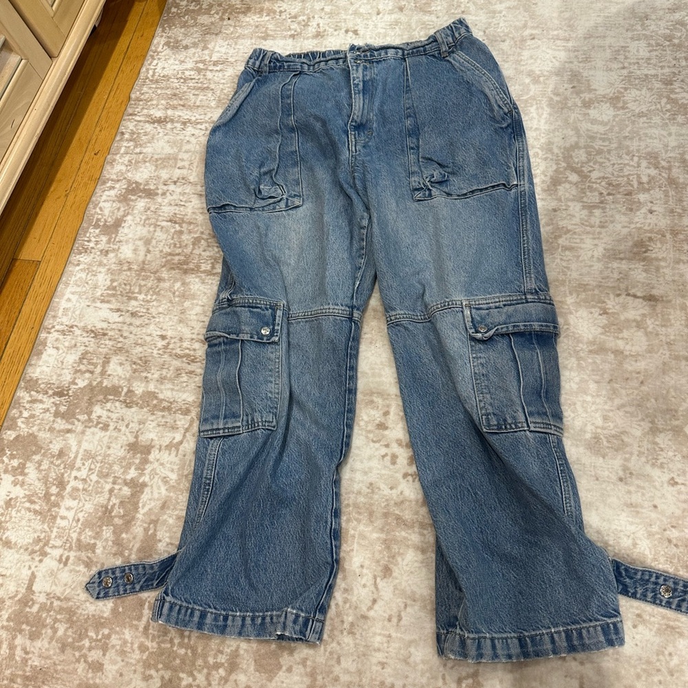 FREE PEOPLE CARGO JEANS